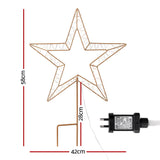 100 LED Christmas Lights Fairy Light Ground Star Garden Decoration Jingle Jollys - Front View