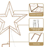 100 LED Christmas Lights Fairy Light Ground Star Garden Decoration Jingle Jollys - Rear View