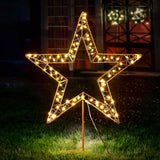 100 LED Christmas Lights Fairy Light Ground Star Garden Decoration Jingle Jollys - Close-Up Angle