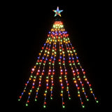 Jingle Jollys 2.5M Christmas Lights Waterfall String Light 300 LED Star Topper - Side View