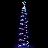 Jingle Jollys Christmas Tree 1.8m 100 RGB LED Rope Lights Xmas Trees Decoration - Side View