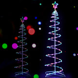 Jingle Jollys Christmas Tree 1.8m 100 RGB LED Rope Lights Xmas Trees Decoration