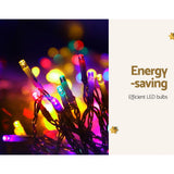 Jingle Jollys 3M Solar Christmas Lights String Light 200 LED - Top-Down View