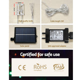 Jingle Jollys Solar Christmas Cascading String Lights with 200 LEDs - 45-Degree Angle