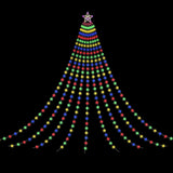 Jingle Jollys 3.8M Christmas Lights Waterfall String Light 340 LED - Side View