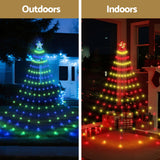 Jingle Jollys 3.8M Christmas Lights Waterfall String Light 340 LED - 45-Degree Angle