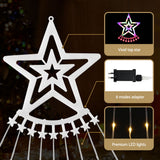 Jingle Jollys 3.8M Christmas Lights Waterfall String Light 340 LED - Rear View