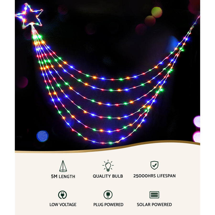 320 LED 5M Christmas Lights Solar String Fairy Light Jingle Jollys, Solar Powered