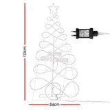 Jingle Jollys 8ft Color-Changing Pre-Lit Christmas Tree with Remote Control & Timer - Front View