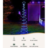 8ft Enchanted Solar-Powered LED Christmas Tree with Twinkling Lights - Side View