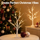 Jingle Jollys Lighted Branch Tree Christmas Decorations Warm White Christmas Lights 2 Pack 60cm - Side View