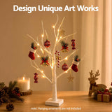 Jingle Jollys Lighted Branch Tree Christmas Decorations Warm White Christmas Lights 2 Pack 60cm - 45-Degree Angle