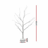Jingle Jollys Lighted Branch Tree Christmas Decorations Warm White Christmas Lights 2 Pack 60cm - Close-Up Angle