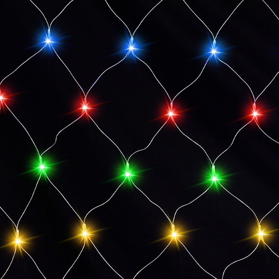 Jingle Jollys Christmas Lights 5Mx3M Net String Light 600 LED Colourful Beads