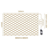 Jingle Jollys Christmas Lights 5Mx3M Net String Light 600 LED Colourful Beads - Side View