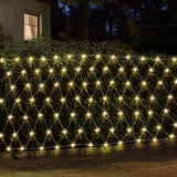 1000 LED Christmas Lights 4mx6m Net String Light Warm White Jingle Jollys - Low Angle
