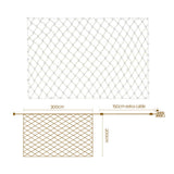 Magical 3Mx2M Warm White LED Net Fairy Lights - 504 Bulbs, 8 Modes, Solar Powered - Front View