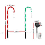 Jingle Jollys 8 PCS Christmas Lights Path Ground Light Garden Decorations 72 LED - Front View