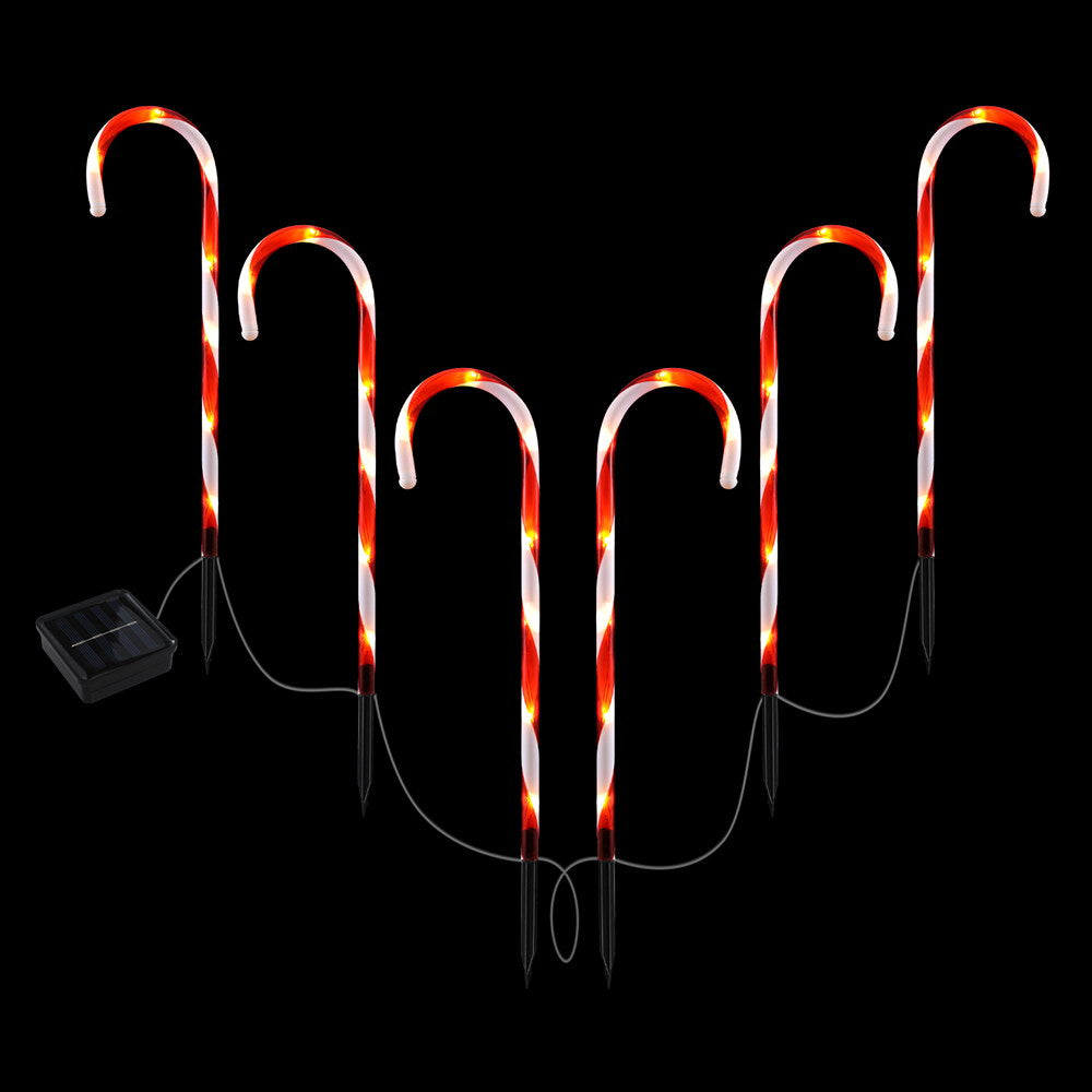 Jingle Jollys 6-Piece Warm-White LED Christmas Path Lights for Festive Illumination