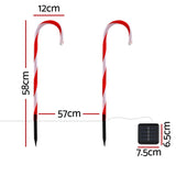 Jingle Jollys 6-Piece Warm-White LED Christmas Path Lights for Festive Illumination - Front View