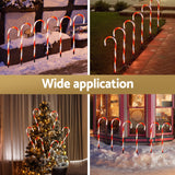 Jingle Jollys 6-Piece Warm-White LED Christmas Path Lights for Festive Illumination - 45-Degree Angle