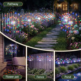 Jingle Jollys 4 Pack Christmas Path Lights Solar Firework Garden Decoration Multicolour - Rear View