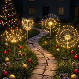 Jingle Jollys 4 Pack Christmas Lights Solar Firework Outdoor Garden Lights DIY Decoration Warm White