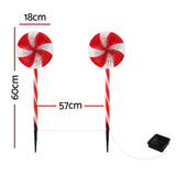 4 PCS Christmas Lights Path Ground Light Garden Decoration 112 LED Jingle Jollys - Front View