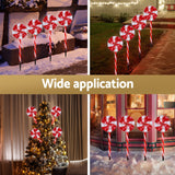 4 PCS Christmas Lights Path Ground Light Garden Decoration 112 LED Jingle Jollys - 45-Degree Angle