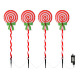 4 PCS Christmas Lights Path Ground Light Garden Decorations 68 LED Jingle Jollys - Side View