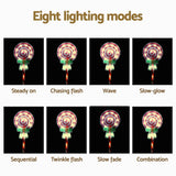 4 PCS Christmas Lights Path Ground Light Garden Decorations 68 LED Jingle Jollys - Rear View