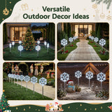 Jingle Jollys 4 Pack Christmas Lights Path Lights Garden Decoration Outdoor Pathway Lighting - Top-Down View