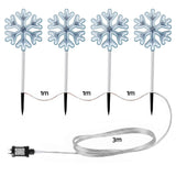 Jingle Jollys 4 Pack Christmas Lights Path Lights Garden Decoration Outdoor Pathway Lighting - Rear View