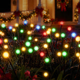 Jingle Jollys Christmas Lights Solar Firefly Lights Garden Decoration Path Lights Multicolour 3 Pack - Side View