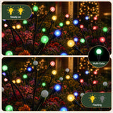 Jingle Jollys Christmas Lights Solar Firefly Lights Garden Decoration Path Lights Multicolour 3 Pack - 45-Degree Angle