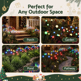 Jingle Jollys Christmas Lights Solar Firefly Lights Garden Decoration Path Lights Multicolour 3 Pack - Close-Up Angle