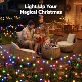 Jingle Jollys Christmas Lights Solar Firefly Lights Garden Decoration Path Lights Multicolour 3 Pack - Low Angle
