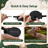 Jingle Jollys Christmas Lights Solar Firefly Lights Garden Decoration Path Lights Multicolour 3 Pack - Extra Image