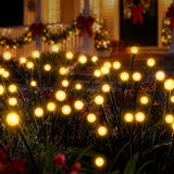 Jingle Jollys Christmas Lights Solar Firefly Lights Garden Decoration Path Lights Warm White 3 Pack - Side View