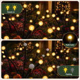 Jingle Jollys Christmas Lights Solar Firefly Lights Garden Decoration Path Lights Warm White 3 Pack - 45-Degree Angle