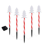 25 LED 5 PCS Christmas Lights Path Ground Light Garden Decorations Jingle Jollys - Side View