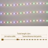 20M Colorful LED Christmas String Lights - Jingle Jollys Decorative Rope Lighting