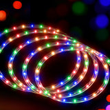 20M Colorful LED Christmas String Lights - Jingle Jollys Decorative Rope Lighting - Rear View