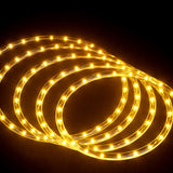 Magical 20M Warm White LED Christmas Rope Lights with 600 Bulbs for Festive Decor