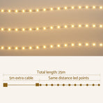 20M Christmas Lights String Rope Light Decorations 600 LED Warm Jingle Jollys