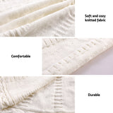 Jingle Jollys Christmas Tree Skirt 120cm Knitted Xmas Tree Ornaments Decor Beige - Rear View