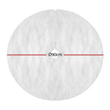 Jingle Jollys Christmas Tree Skirt 90cm Plush Xmas Fluffy Ornaments Decor White - Front View