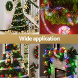 20M Christmas Lights Ribbon Fairy Light 200 LED Colored Jingle Jollys - Top-Down View