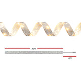 Magical 20M Warm White LED Fairy Lights - 200 Twinkling Christmas Decorations - Front View