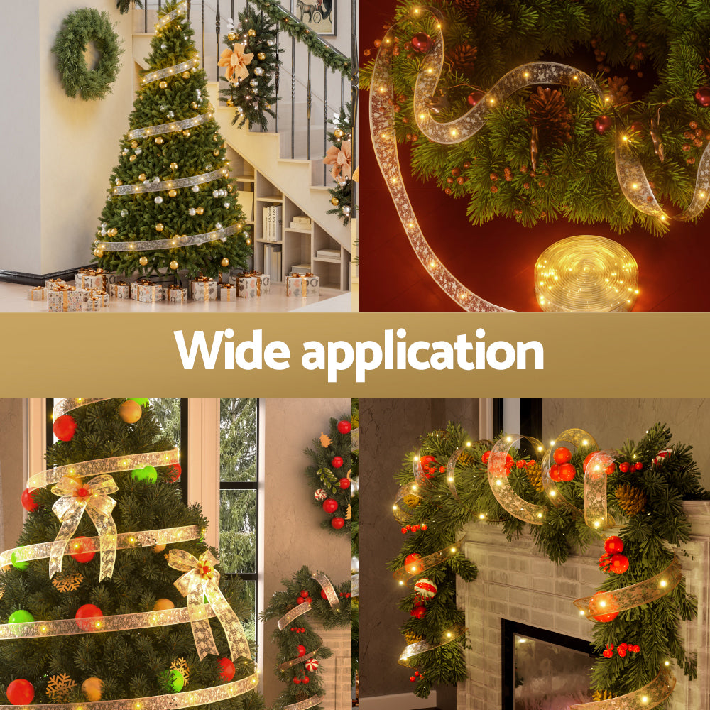 Magical 20M Warm White LED Fairy Lights - 200 Twinkling Christmas Decorations